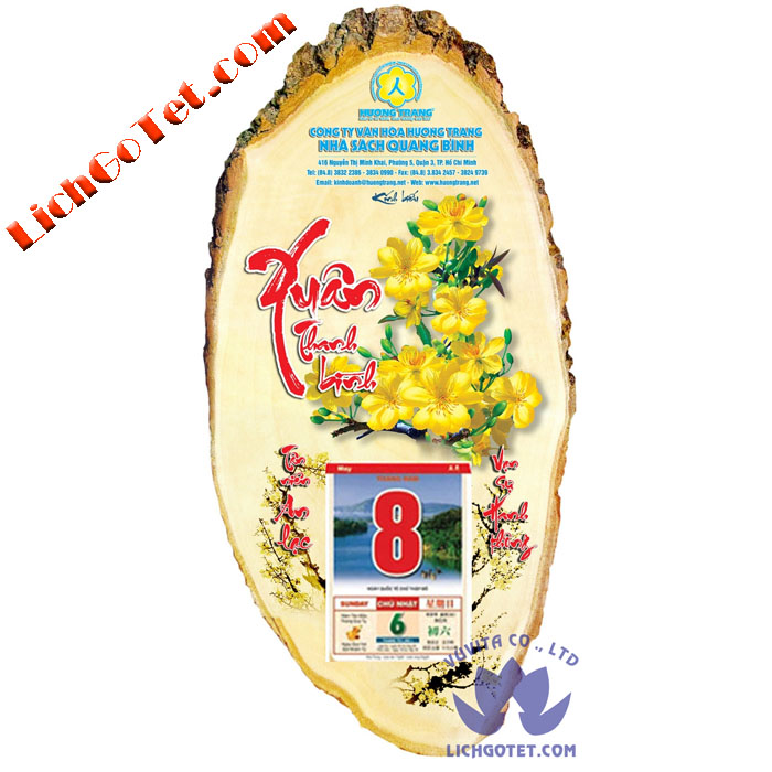 Lịch gỗ mai vàng