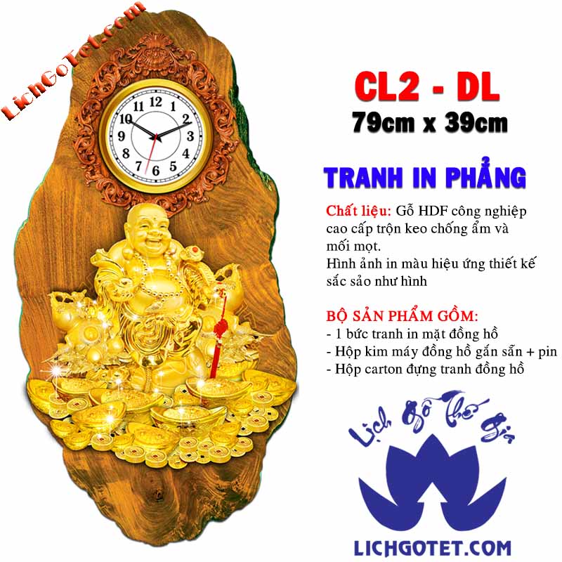 đồng hồ phong thủy phật di lặc