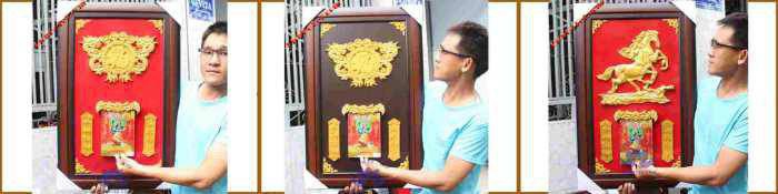 Lịch Gỗ Phù Điêu Song Mã Cát Tường 6