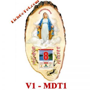 Lịch Gỗ 3D Thiên Chúa Đức Mẹ Maria