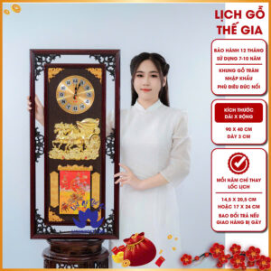 Lịch đồng hồ Song Mã Tài Lộc thích hợp làm quà tặng Tết sang trọng