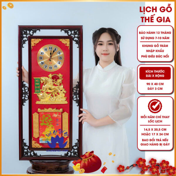 Lịch đồng hồ Mã Đáo Lộc Tài giúp cân bằng âm dương trong mọi không gian