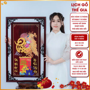 Lịch gỗ Tết Công Phúc Kim Ngọc tăng vận may cho gia chủ