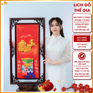 Lịch gỗ Tết 2026 Mã Đáo Thịnh Lộc phù hợp với doanh nhân