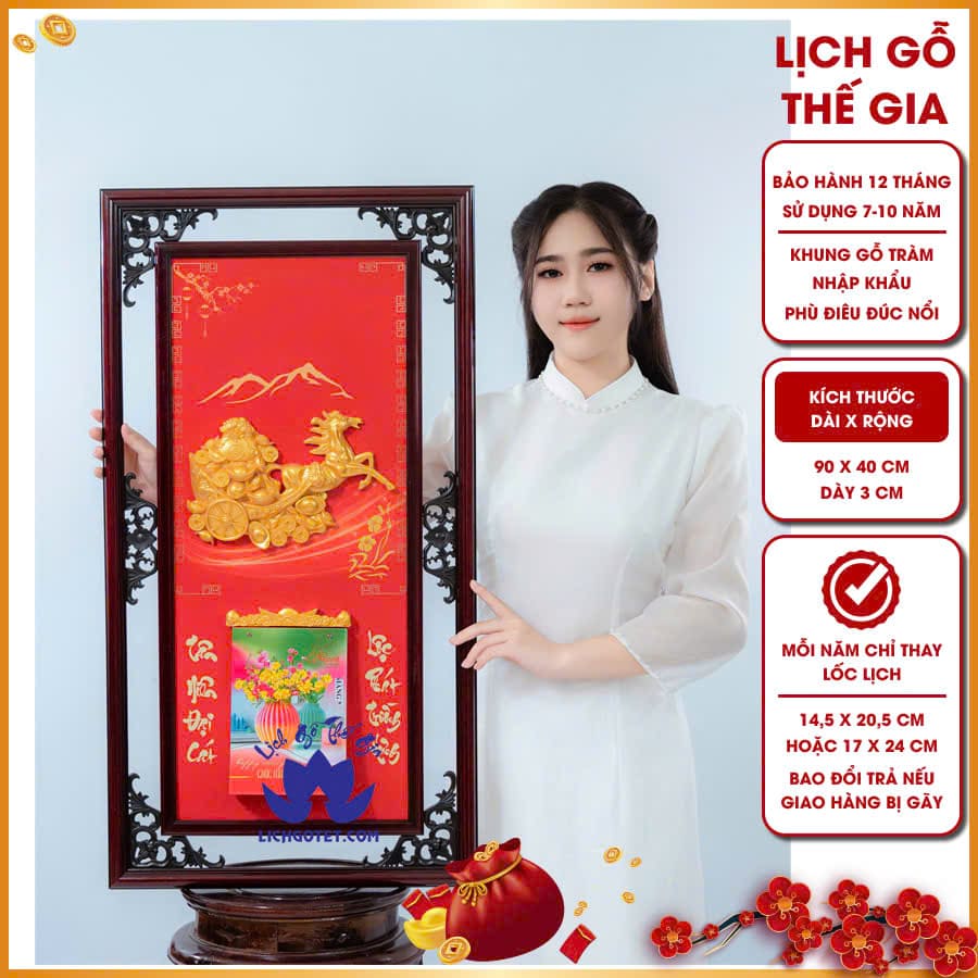 Thiết kế lịch phong thủy đẹp, trang nhã, tránh họa tiết riêm dúa, gây rối mắt