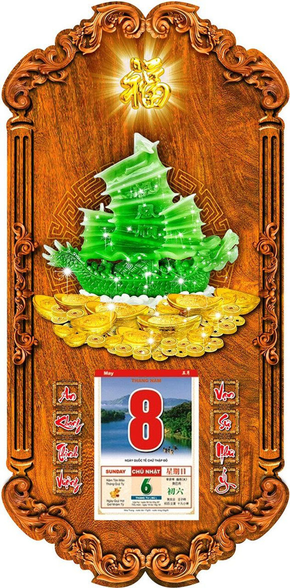 Mẫu lịch phong thủy tặng khai trương Mã Phi Lộc Thịnh Tài dành cho doanh nhân bứt phá