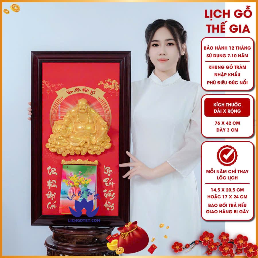 Mẫu lịch gỗ 2026+ kết hợp Slogan tạo dấu ấn thương hiệu bền vững và phong thủy tích cực