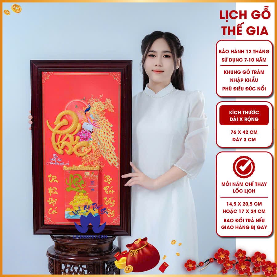 Sắc nét và tinh xảo, mẫu lịch gỗ 2026+ nâng tầm không gian làm việc sang trọng