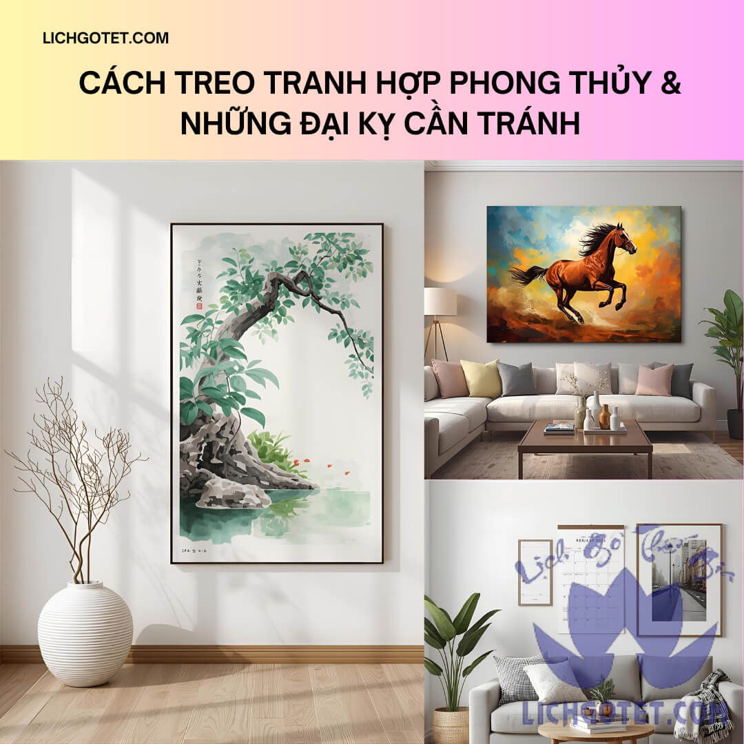 Cách treo tranh hợp phong thủy và đại kỵ cần tránh